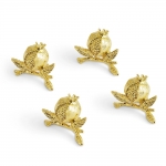 Pomegranate Place Card Holder Set - Gold